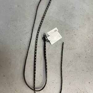 Studded Black and Silver Women's Belt